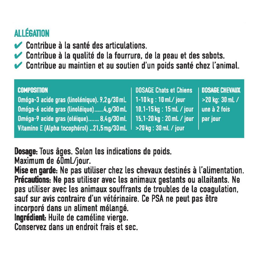 Supplément Équin d'Oméga-3 (chevaux)